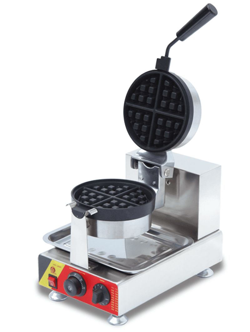 Commercial Rotating Belgian Waffle Maker Nonstick Round Waffle Maker Electric Waffle Making Machine 110V