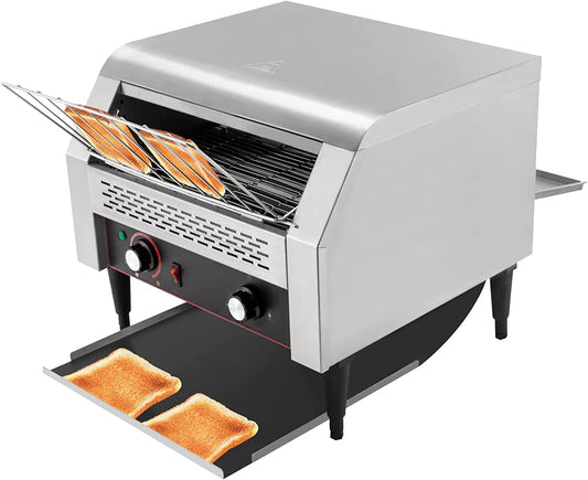 Commercial Toaster Conveyor Electric Stainless Steel Restaurant Toaster Oven for Bagel Burgers Bun Bread Heavy Duty Industrial Conveyor Toasters