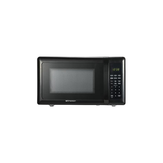 Compact Countertop Microwave Oven 0.7 Cu. Ft. Black - Child-Safe Lock & 6 Auto Menus, 700W - Space-Saving Design for Small Kitchens