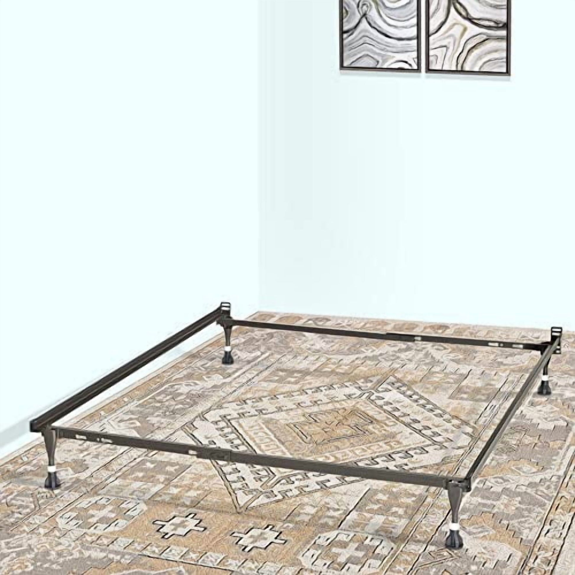 Continental Sleep, Advanced Bed Frame with Extension Glide, Re-rolled Rail Steel Provides Strength and Durability, Double Riveted Steel Legs, Canoe Clips to Secure Cross Arms, Fits(Twin,Full,Queen)