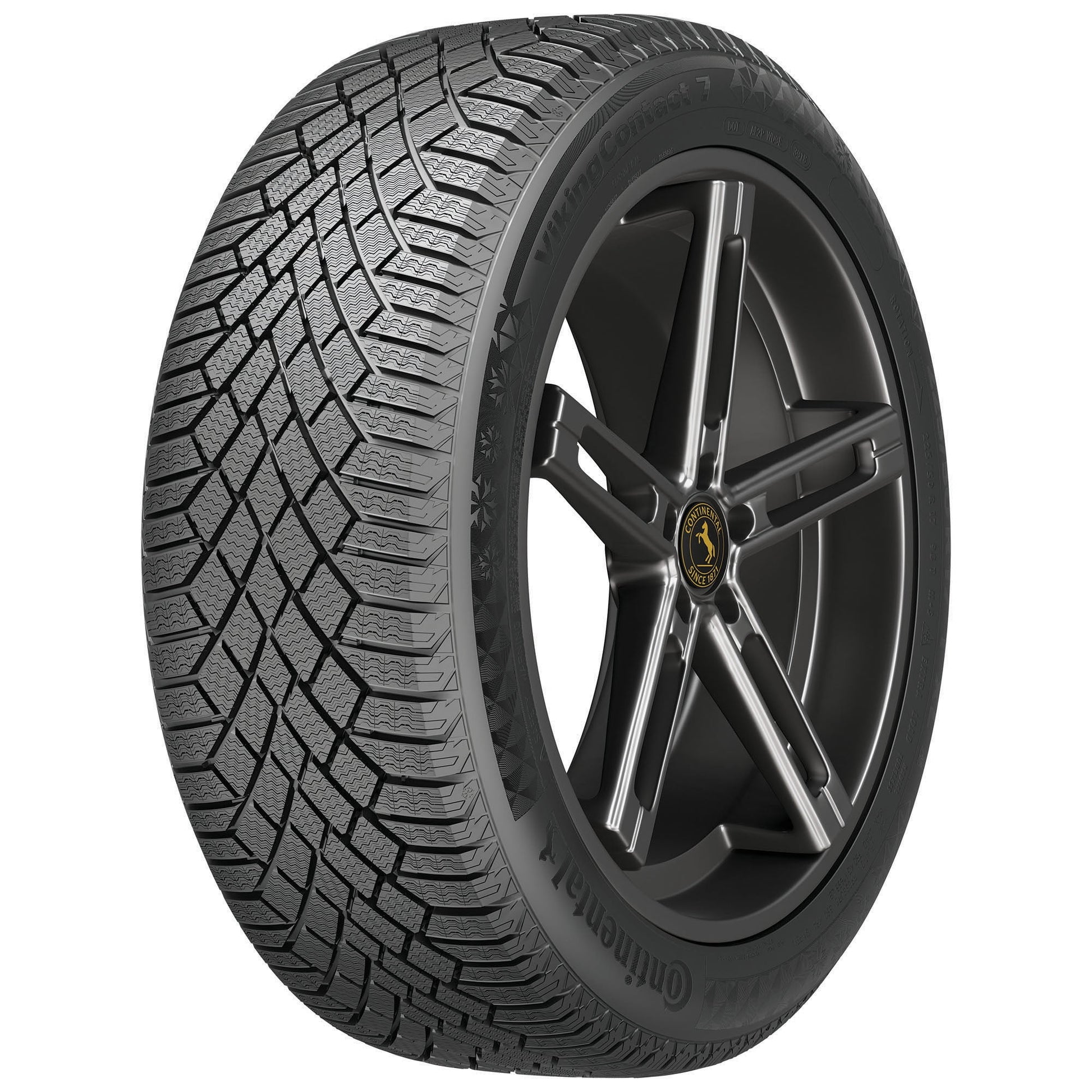 Continental Viking Contact 7 225/60R18XL 104T BW Winter Studless Tire Fits: 2018-23 Chevrolet Equinox LT, 2017-18 Subaru Outback 3.6R Touring