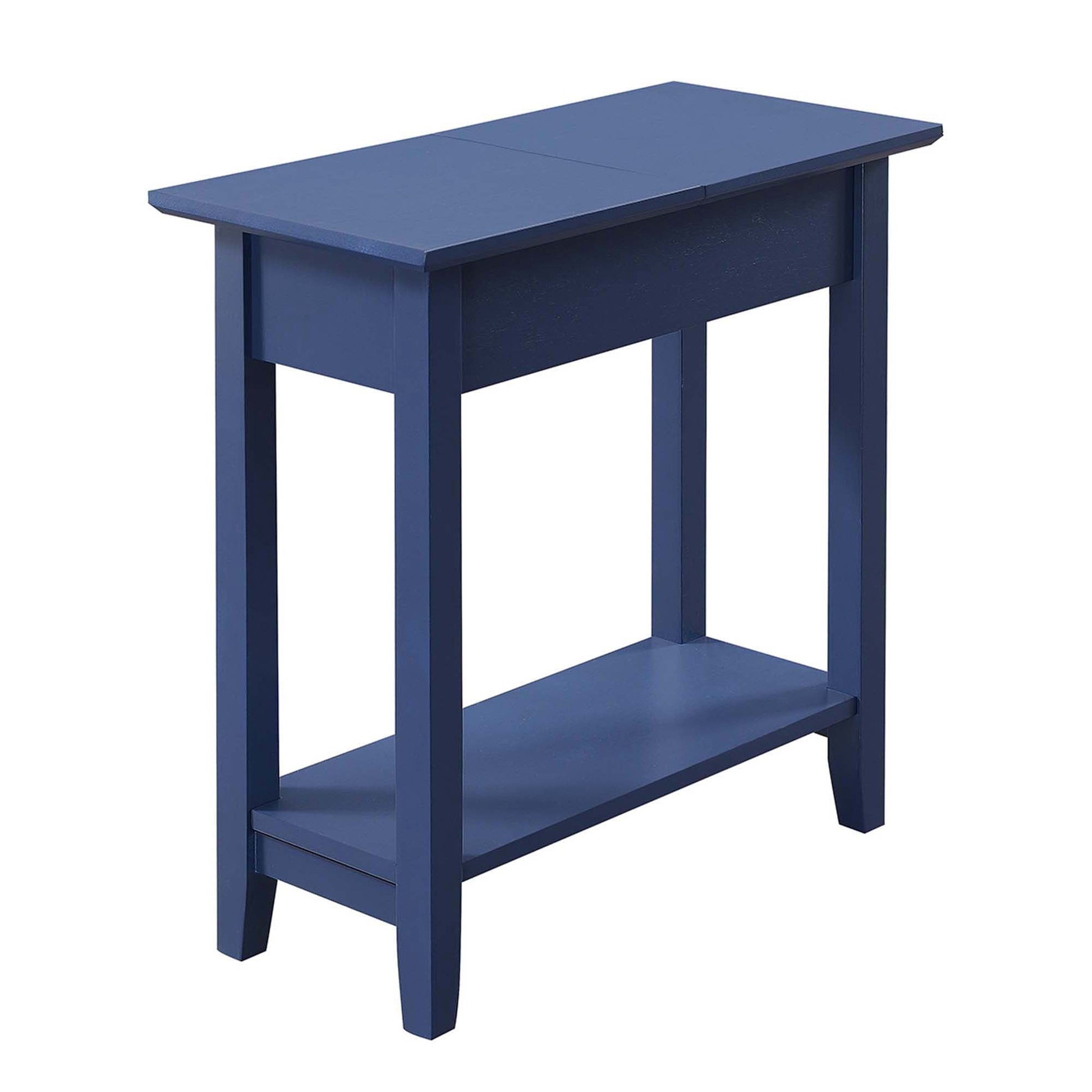 Convenience Concepts American Heritage Flip Top End Table, Cobalt Blue