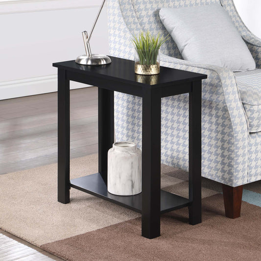Convenience Concepts Designs2Go Baja Chairside End Table with Shelf, Dusty Blue