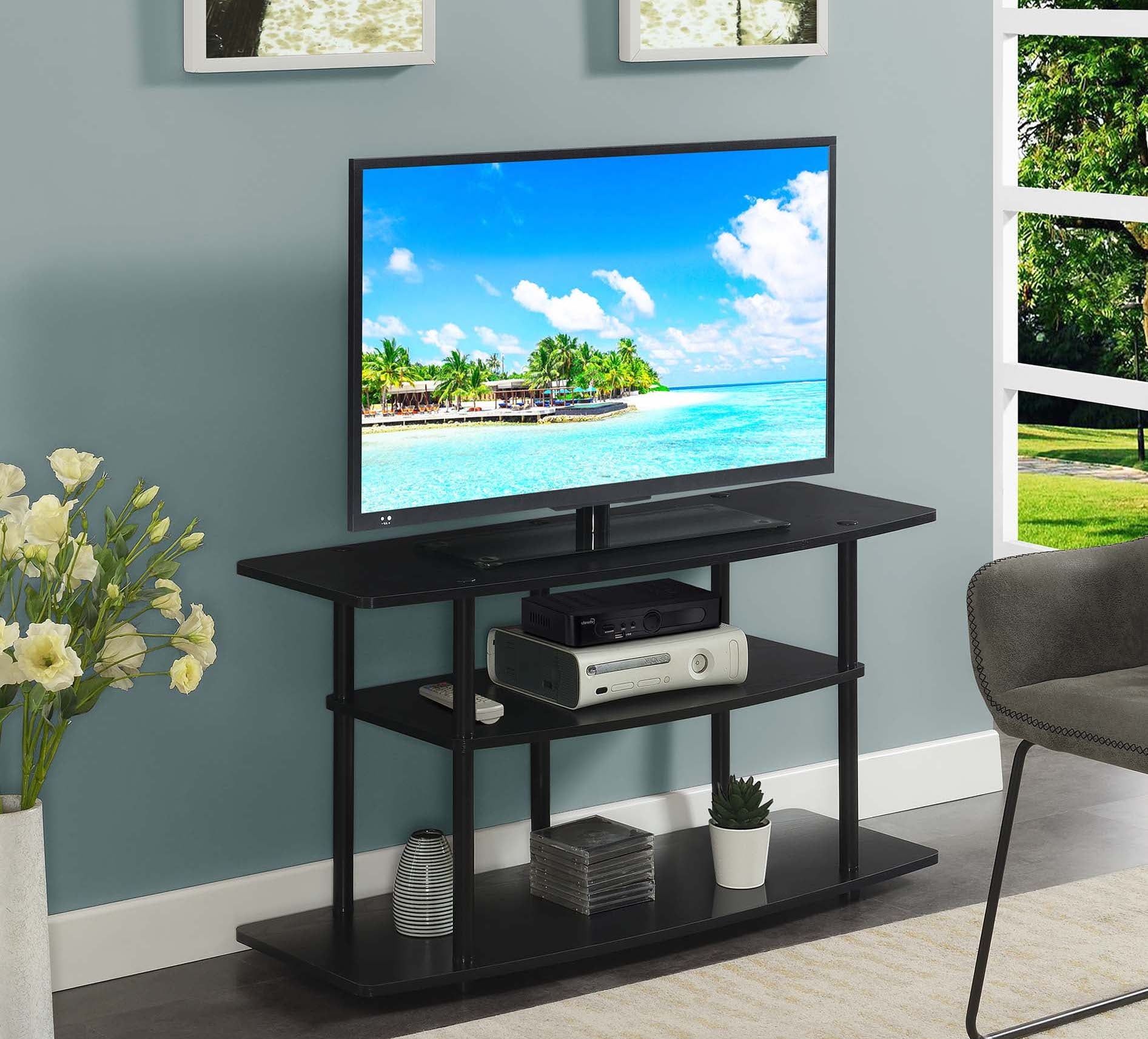 Convenience Concepts Designs2Go No Tools 3 Tier Wide TV Stand for TVs up to 46", Espresso