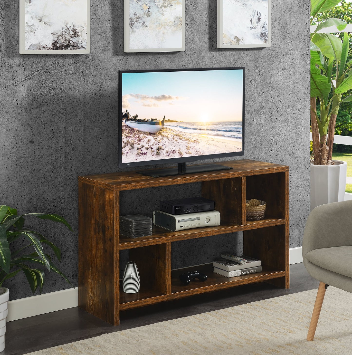 Convenience Concepts Northfield TV Stand Console with Shelves, Espresso