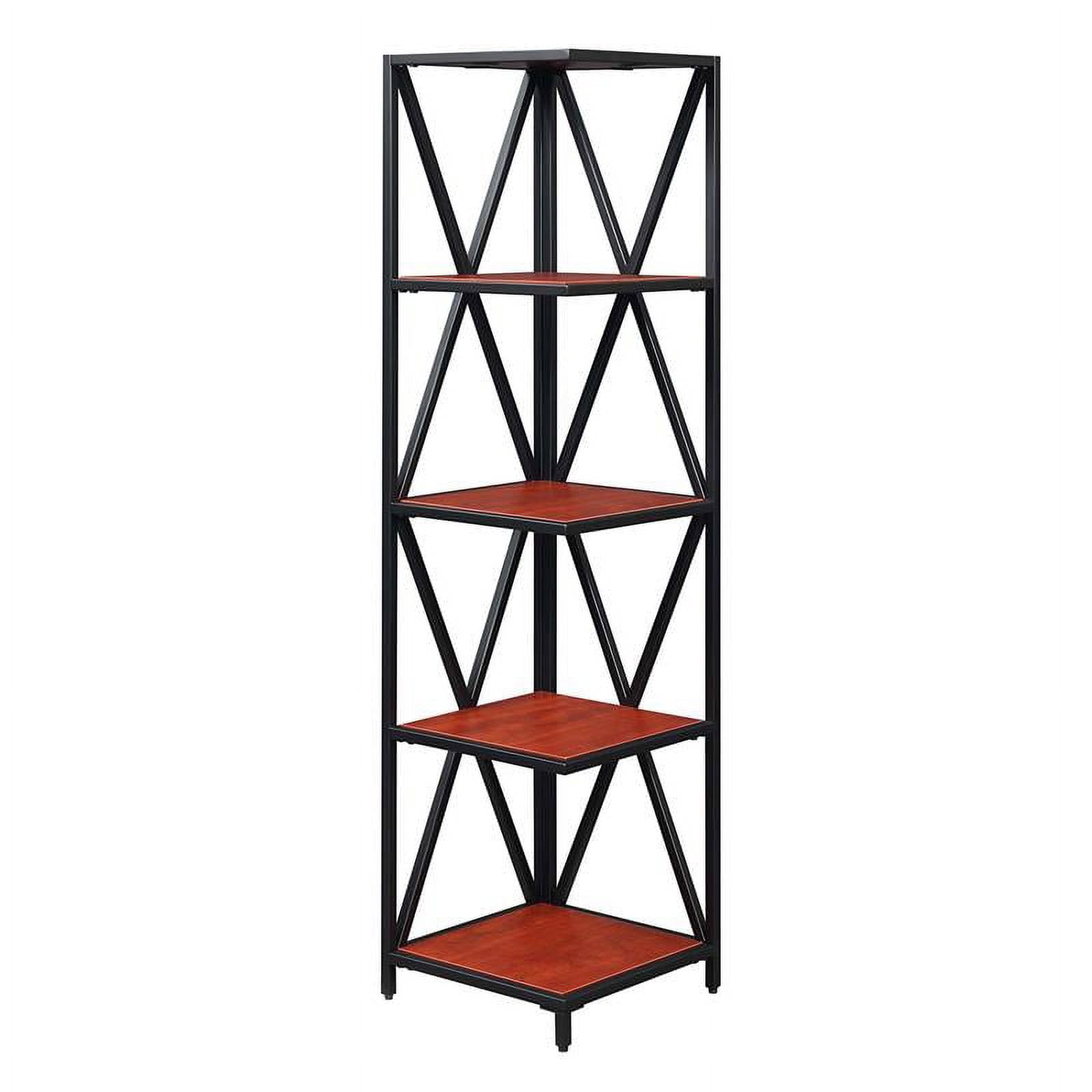 Convenience Concepts Tucson Metal 5 Tier Corner Bookcase