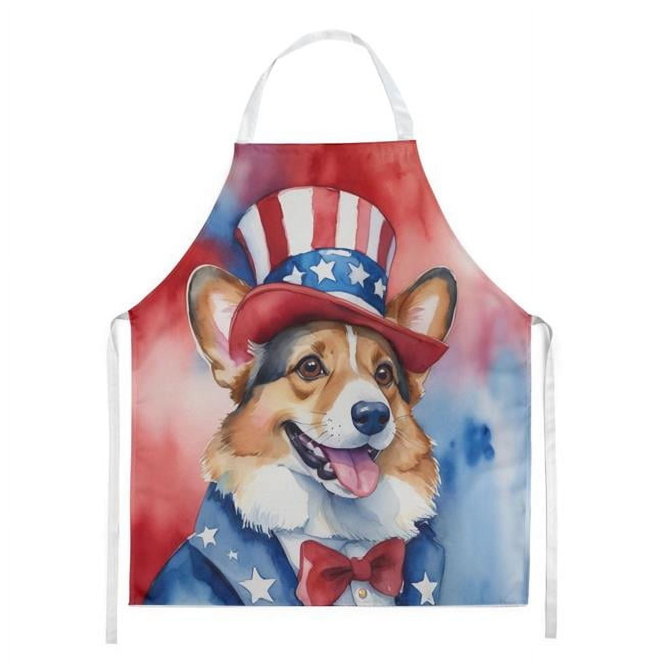 Corgi Patriotic American Apron 27 in x 30 in