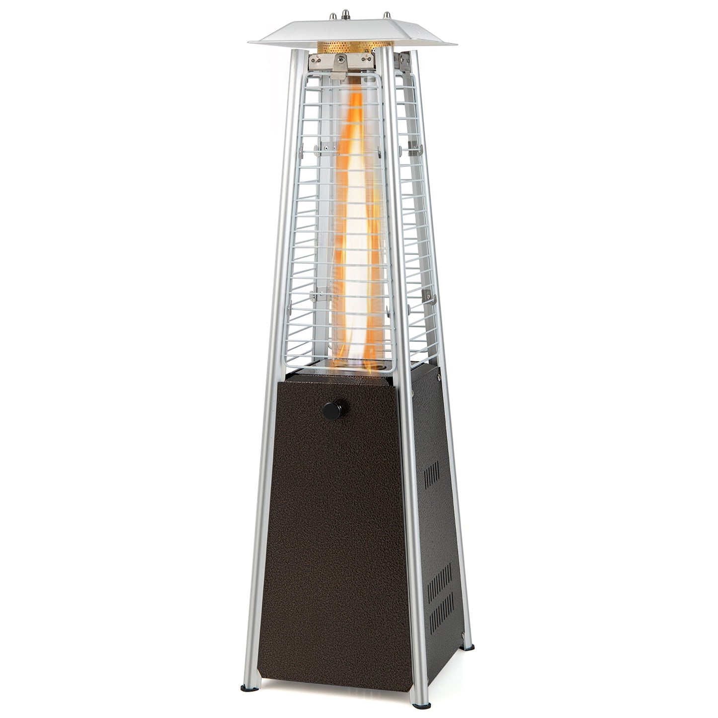 Costway 35'' Portable Tabletop Pyramid Patio Heater Steel Propane gas 10000 BTU