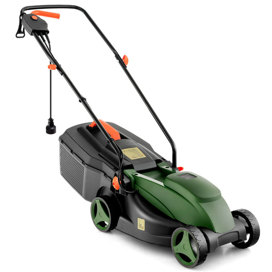 Costway Electric Lawn Mower 13-inch 10-AMP Corded Electric Push with Collection Box
