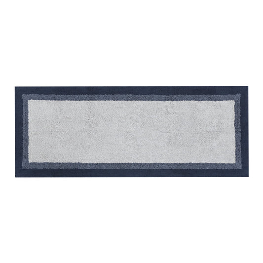 Cotton Tufted Bath Rug 24x60 Inches 100% Cotton Soft Absorbent Quick Dry Bathroom Runner Rug with Non-Skid Latex Backing Machine Washable