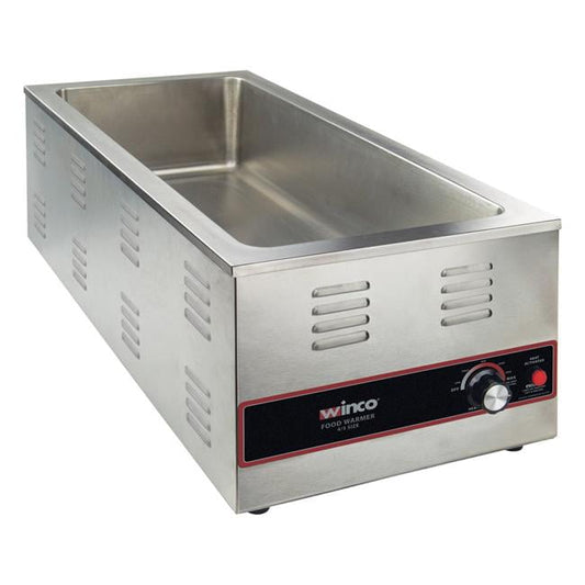 Winco FW-L600 4-3 Size Electric Food Warmer, 1500W - 27 x 12 in.