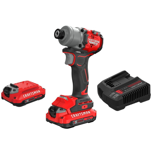 Craftsman V20 Brushless Rp Cordless 1/4 Inch Impact Driver Kit