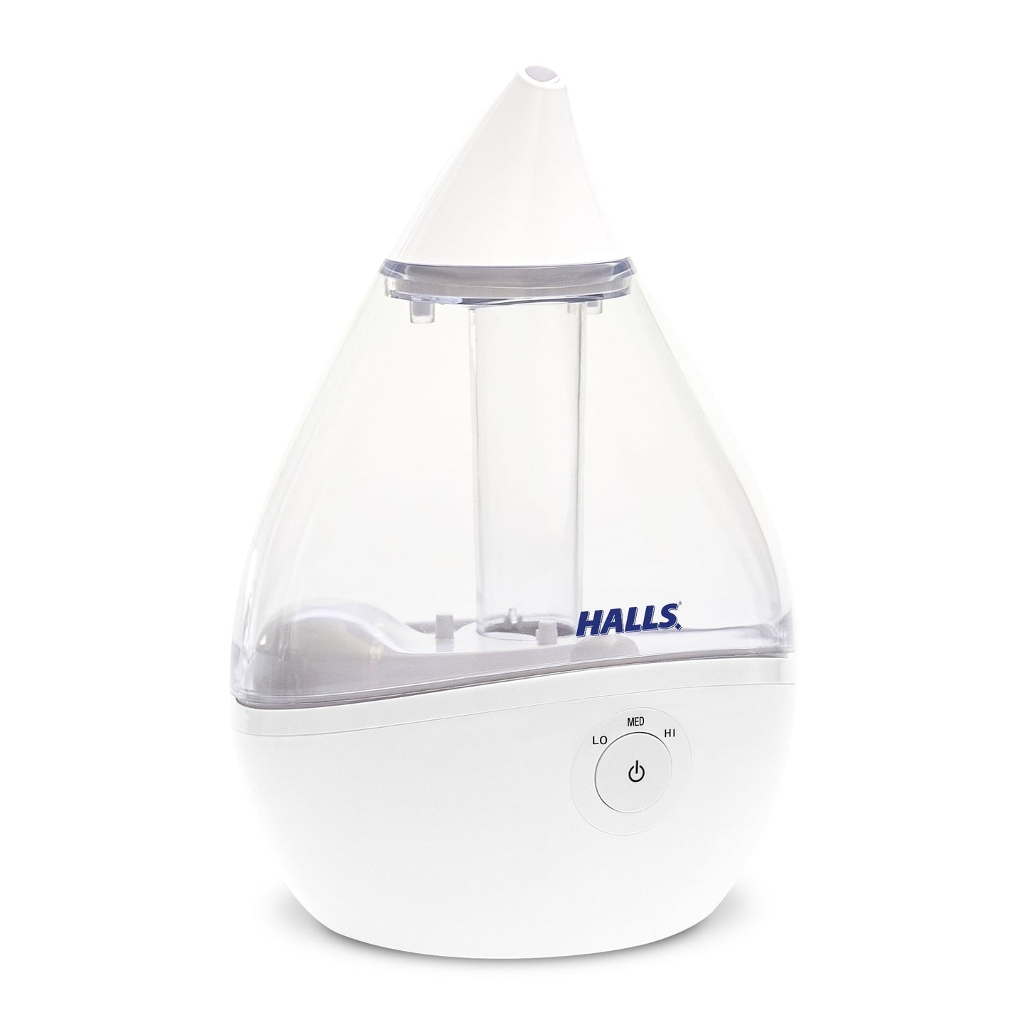 Crane x HALLSÂ® Droplet Cool Mist Humidifier, 0.5 GAL, Clear/White