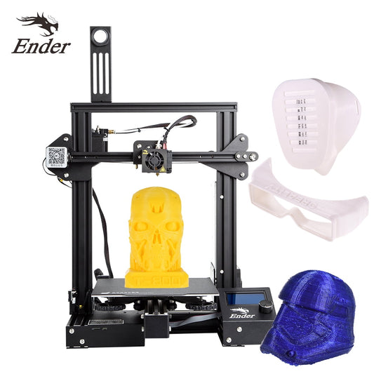 Creality 3D Ender-3 Pro High Precision 3D Printer DIY Kit MK-8 Extruder with Resume Printing Function Heatbed Support, Printing Size 220*220*250mm