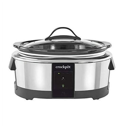 Crock-Pot Slow Cooker 6-Quart Programmable Stainless Steel 2139005, Works with Alexa