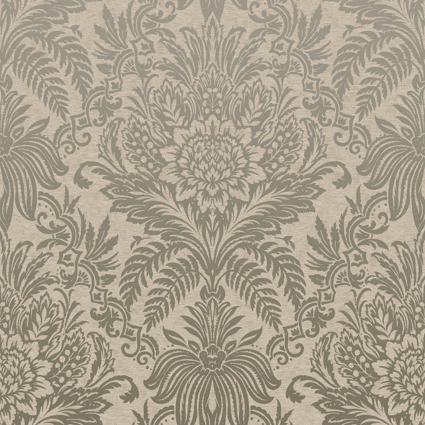 Crown Signature Beige Damask Unpasted Paper Wallpaper, 20.5-in by 33-ft, 56.4 sq. ft.