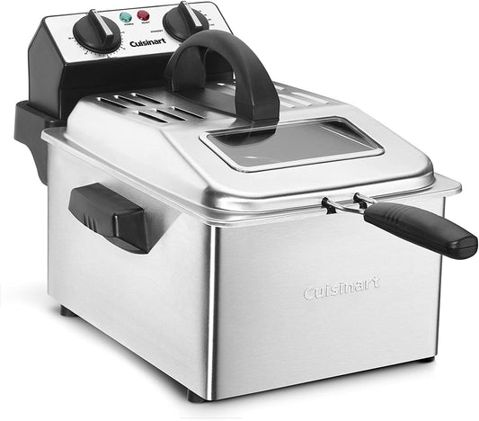 Cuisinart Deep Fryer 4 qt 1800 Watts Home Use Deep Fryer, Stainless Steel