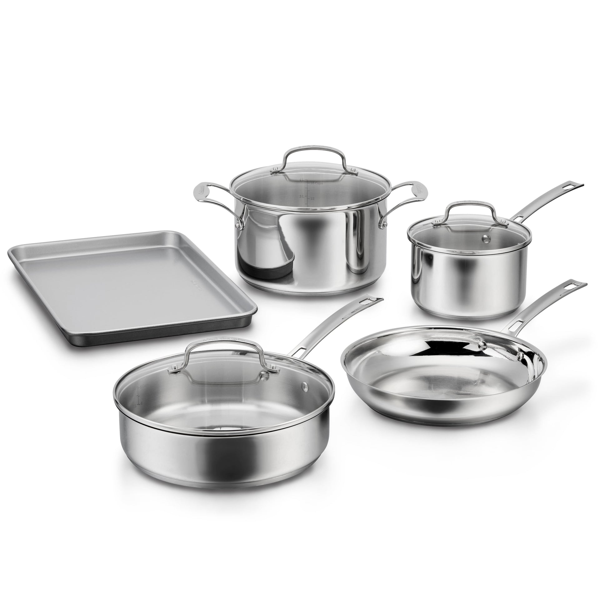 Cuisinart Advantage Pro Stainless Steel Cookware Set with Lids, 8-Piece
