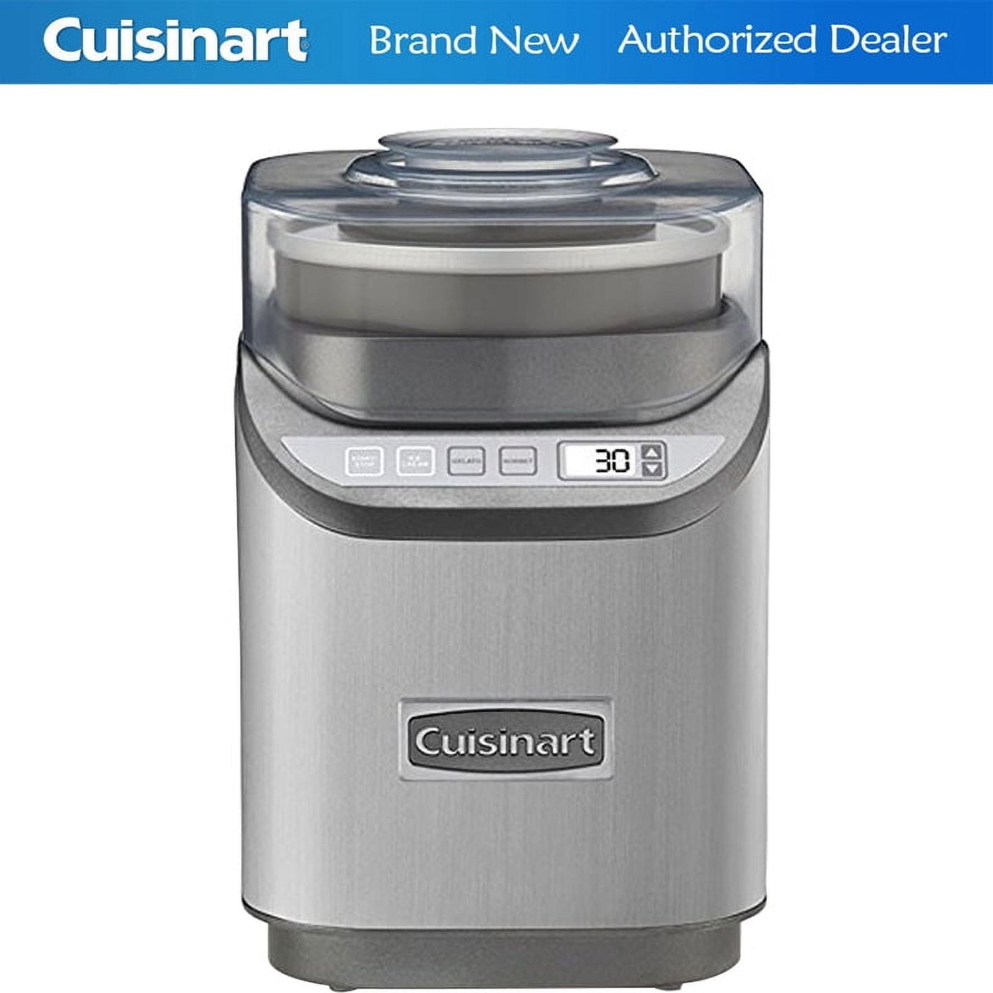 Cuisinart - ICE-70 Electronic Ice Cream Maker, Brushed Chrome