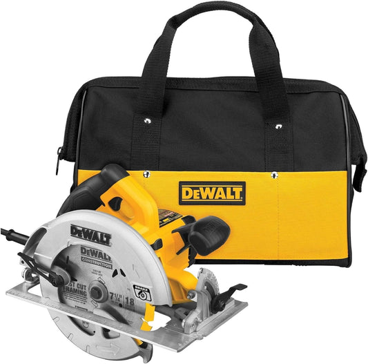 DEWALT Circular Saw, 7-1/4 inch, Pivoting with up to 57 Degree Bevel, Corded DWE575SB