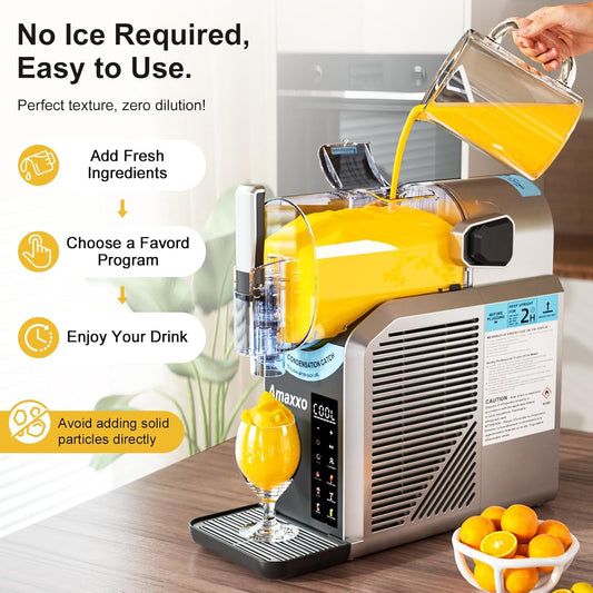 Datingday Slush Machine Maker 88oz, 7-in-1 Frozen Drink Maker with Rapid Freeze (No Ice Needed), Self-Cleaning, Party Ready for Slushies/Margaritas/Milkshakes - Perfect Gift for Home & Parties