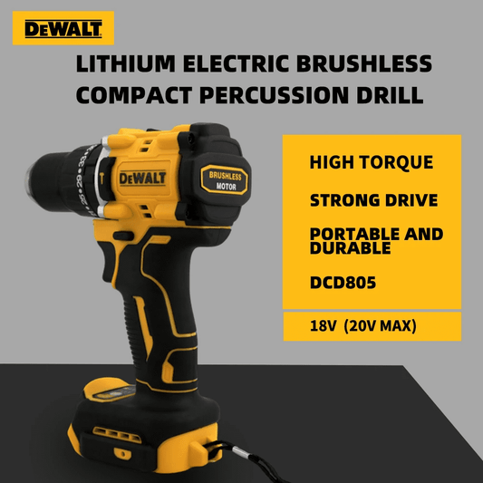 DeWalt® 20V MAX DCD805 Hammer Drill, Brushless Cordless 1/2 in, Compact With 2-Speed Setting With LED Work Light(Tool Only)