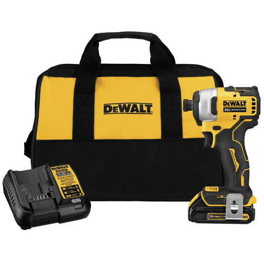 DeWalt ATOMIC 20V MAX Brushless Cordless Compact 1/4 in. Impact Driver Kit