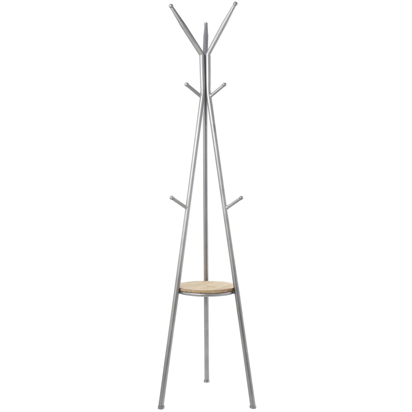 DecMode 17" x 72" Gray Metal Coat Rack, 1-Piece