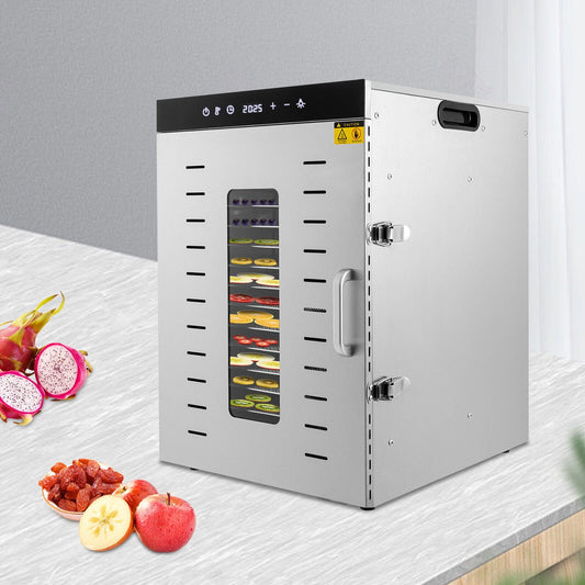 Denest 16-Tray Dryer Commercial Food Dehydrators Stainless Steel Drying Machine 1350W Fruit Meet Dryer Machine