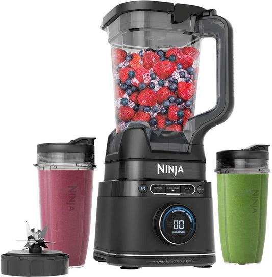 Detect Duo Power Blender Pro + Single Serve with BlendSense Technology + 72oz Pitcher, 1800PW Blender - Black
