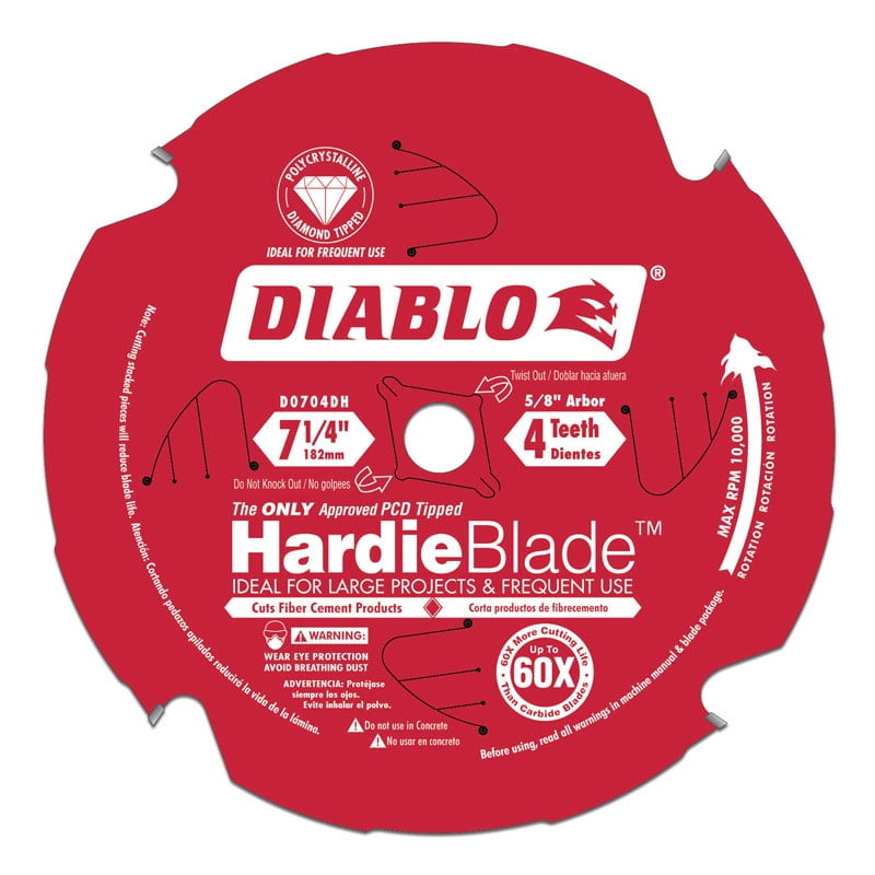 Diablo D0704Dh 7-1/4-Inch Hardieblade Pcd Tipped Diablo Circular Saw
