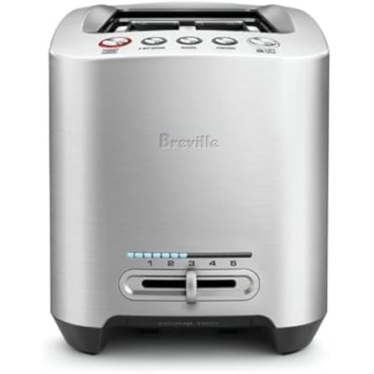 Die-Cast Smart Toaster, 2-Slice, Brushed Stainless Steel