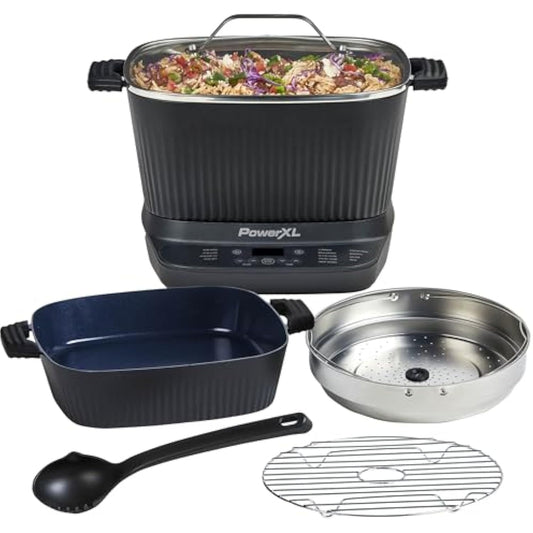 Digital Multi-Cooker with Automatic Paddle to Stir and Shred, 9 in 1 programmable presets to Sauté, Sear, and Brown Food Before Simmering – Accessories, Skillet, & Cookbook