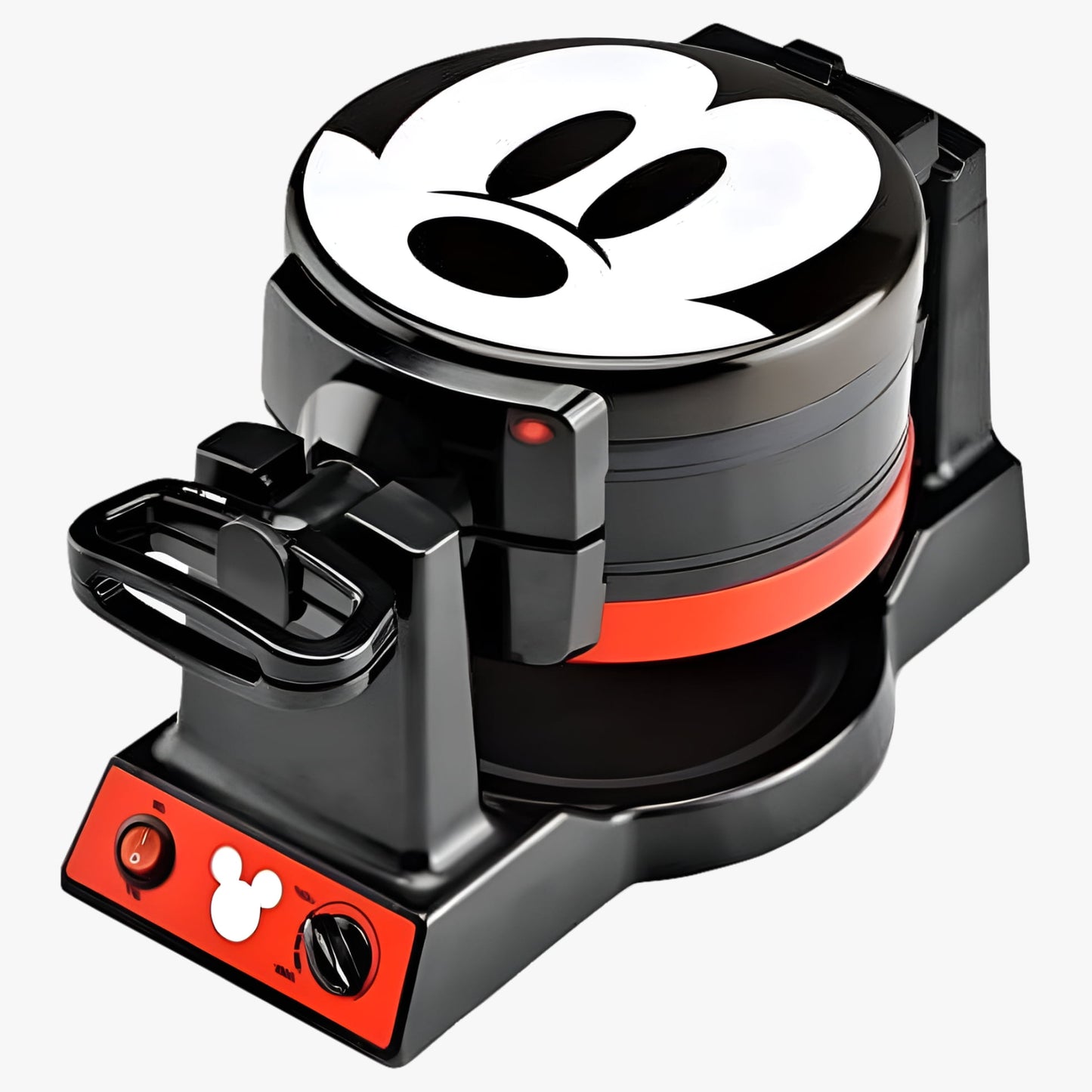 Disney Mickey Mouse Double Flip Waffle Maker, Black, Red