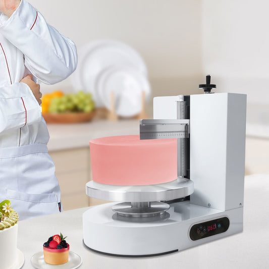 Display Smooth Cream Adjustable 4-12'' Birthday Cake Decorating Machine White