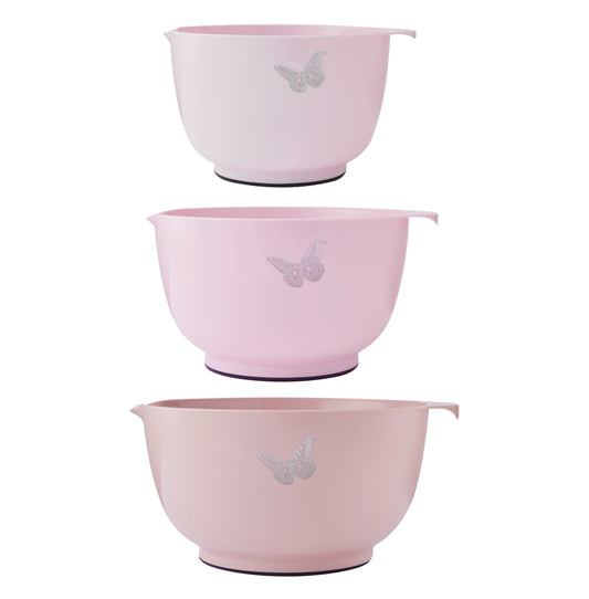 Dolly Parton Plastic Mixing Bowls with Mess-Free Spout, Blue