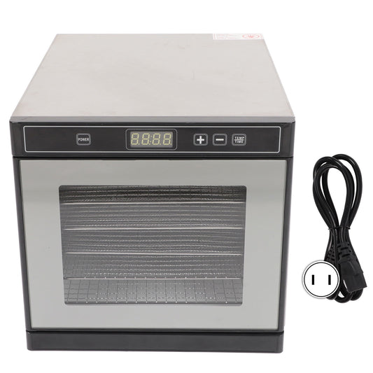 Domqga 600 W 6-Tray Food Dehydrator, Stainless Steel