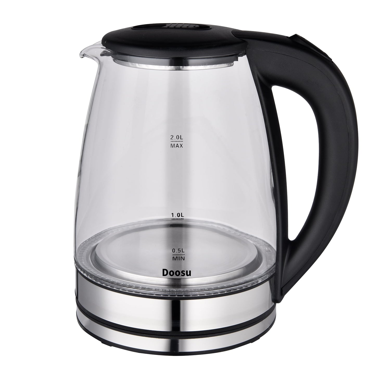 Doosu Glass Electric Kettle - 2.0L Capacity, Fast Heating, Auto Shut-Off, Easy to Clean