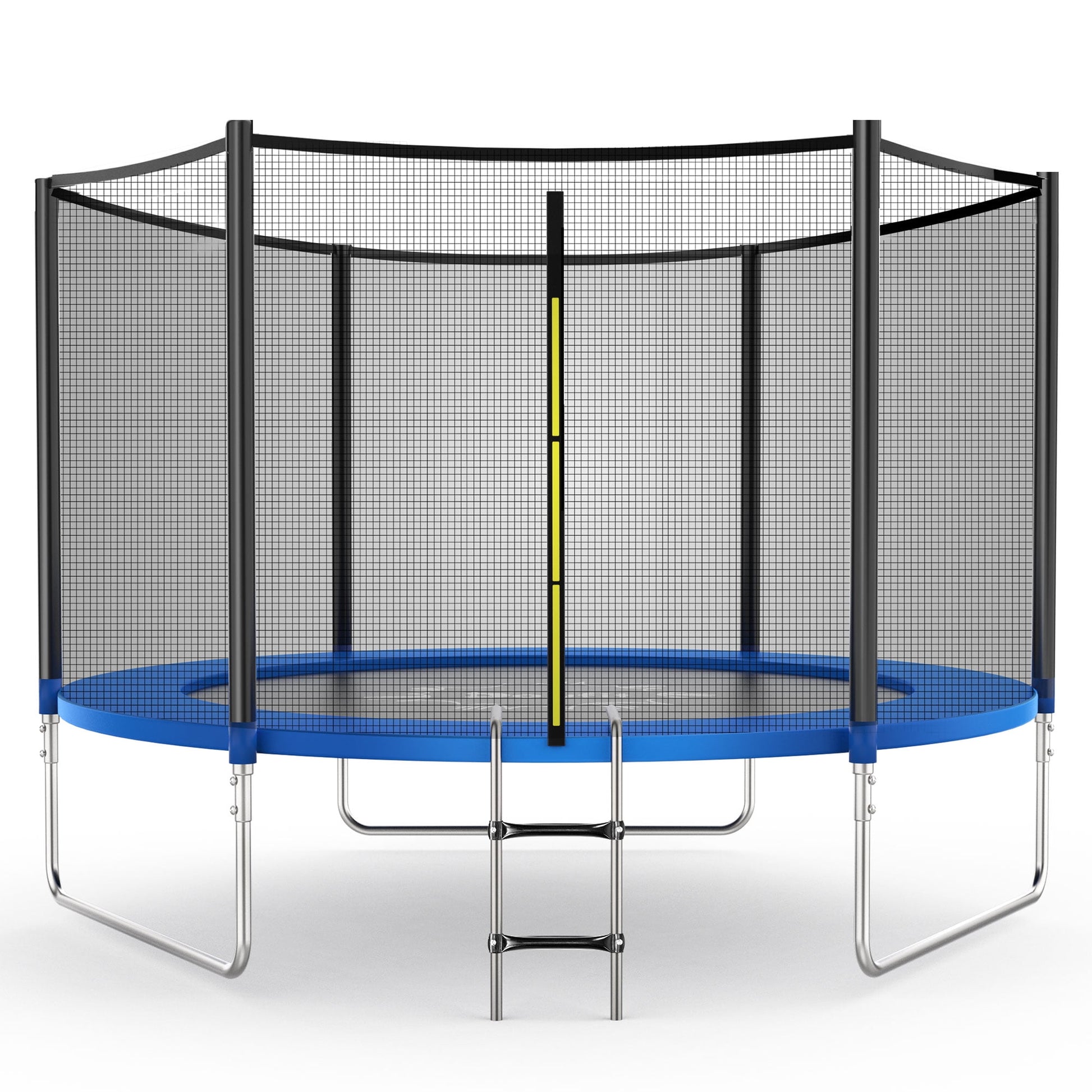 FUNTOK 10FT Trampoline Jump Recreational Backyard Trampolines Weight Capacity 330LBS with Safe Enclosure Net for 3-4 Kids Adults Indoor Outdoor