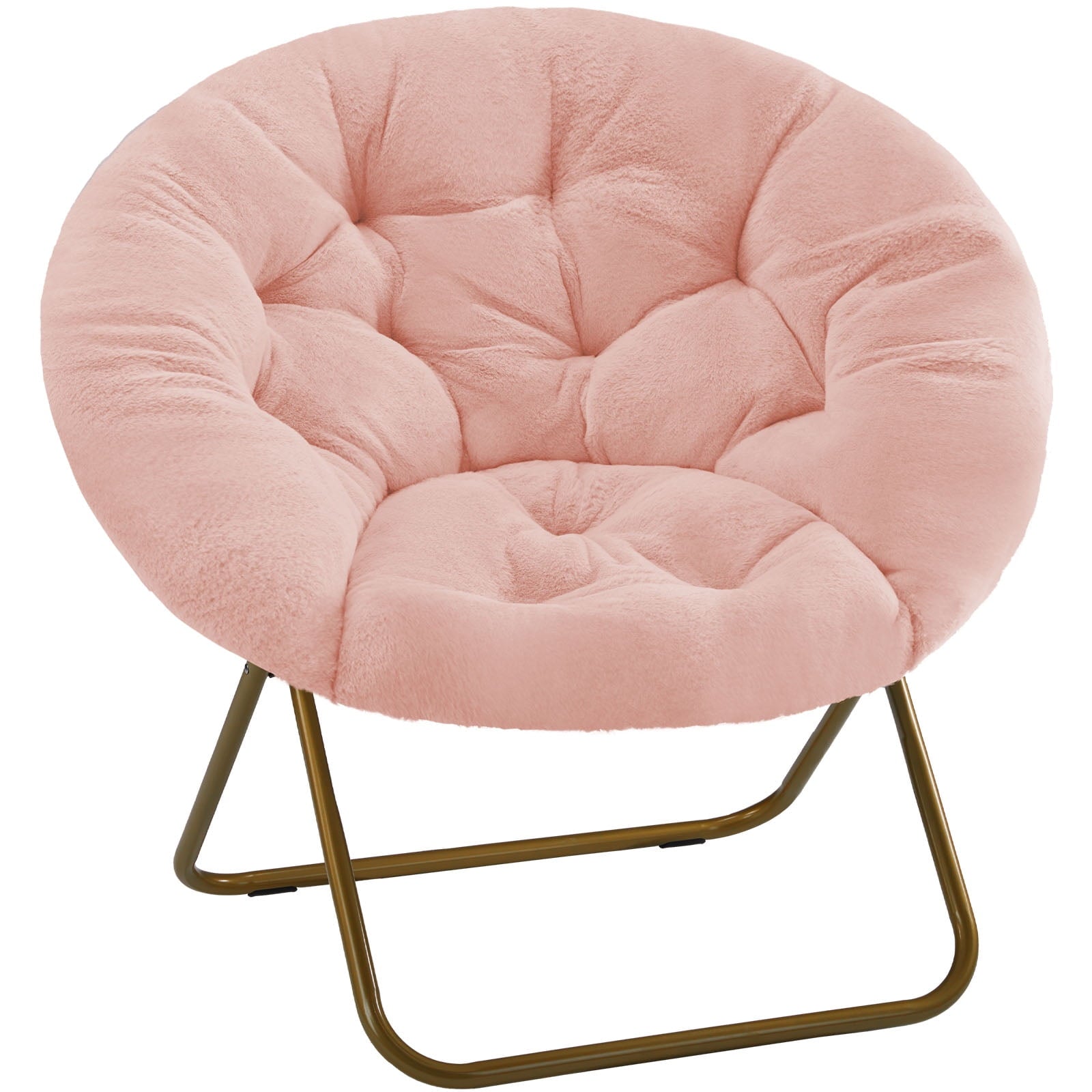 MAYEERTY Comfortable disc chairs faux fur furniture bedroom living room adult size pink