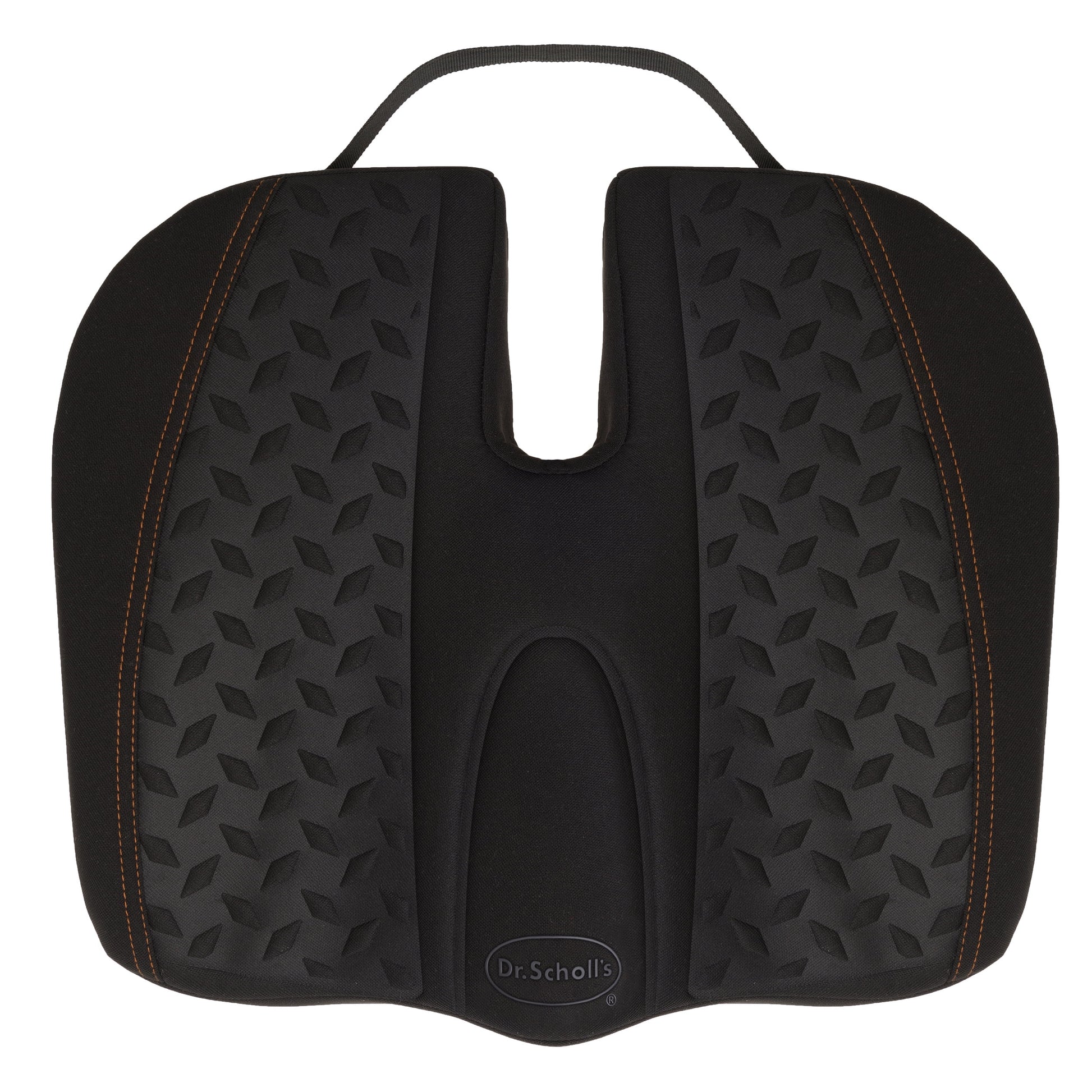Dr. Scholl's Max Support Copper-Infused Memory Foam Posterior Cushion, Black, Extra-Firm