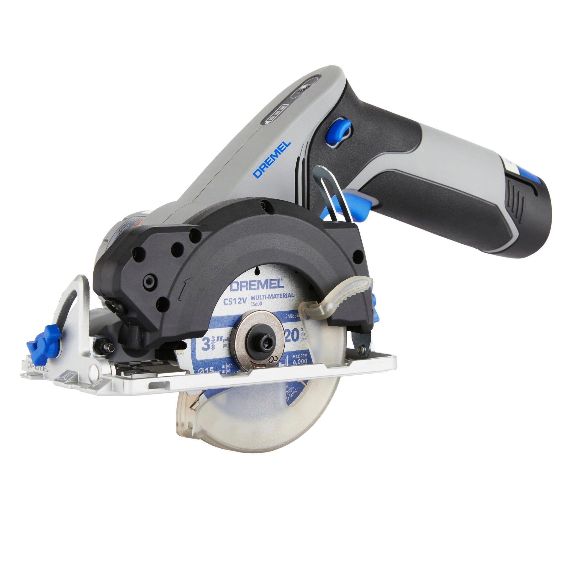 Dremel Blueprint 12V Compact Circular Saw with Integrated Laser Guide, 2Ah Li-Ion Battery and 3 3/8"Multi Material Blade (CS12V-S1)