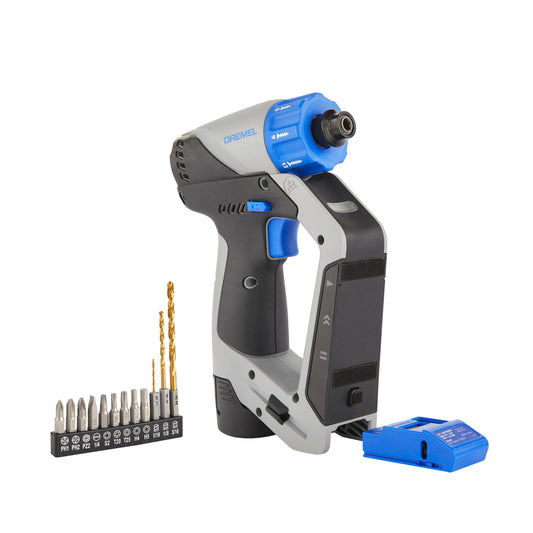 Dremel Blueprint 3 in 1 Drill/Driver with Integrated Stud Finder, Detachable Bubble Laser Level & 12 Bits