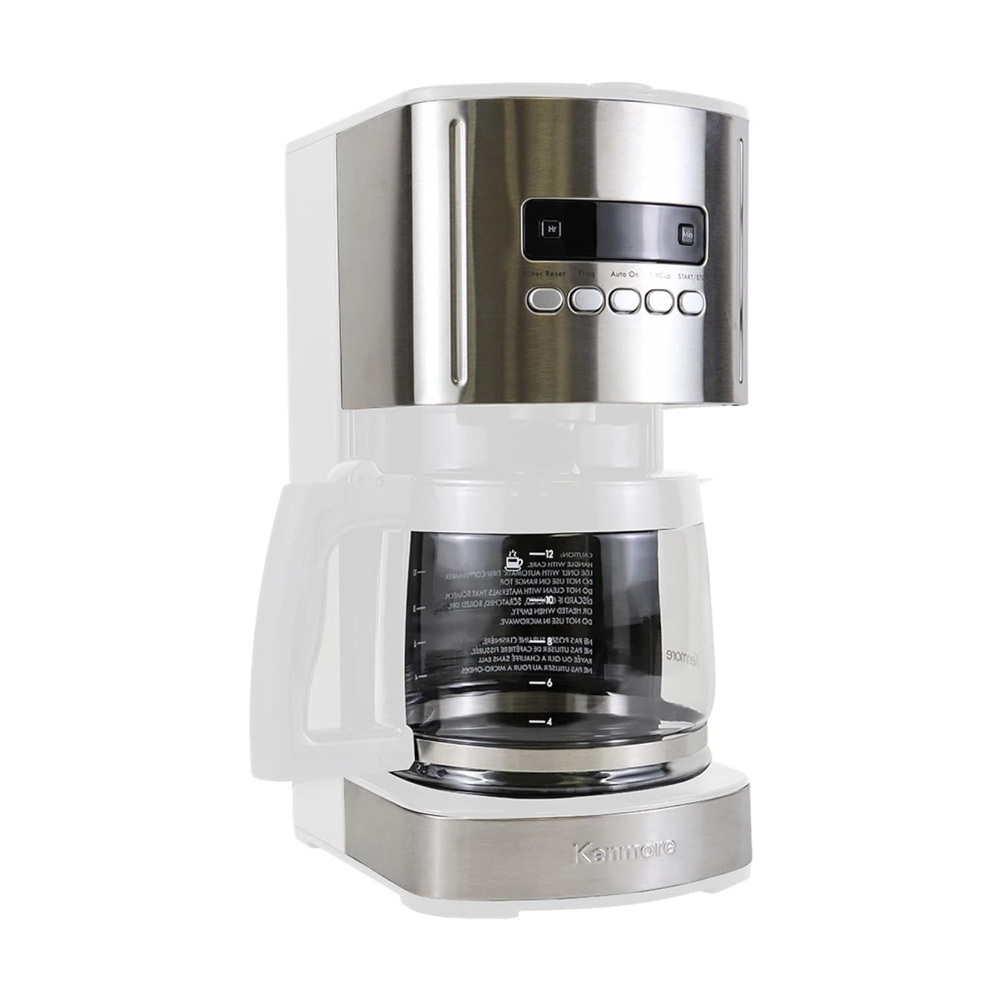 Drip Coffee Maker - 12 Cup Programmable Cafe Machine With Glass Pot, Regular & Bold Brew, Auto Shut Off Large Water Reservoir, Reusable Filter, Kitchen Appliances For Cafeteria Barista, White