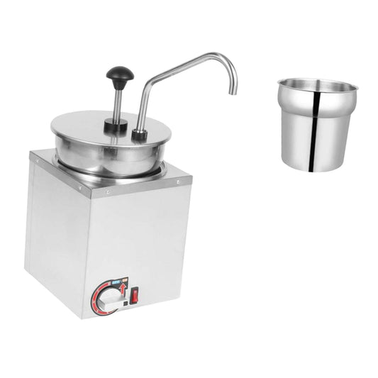 Dualoai Cheese Dispenser Stainless Steel 86-190 degreeF Adjustable Electric Food Warmer Sauce Warmer Machine for Chocolate, Chili, Caramel