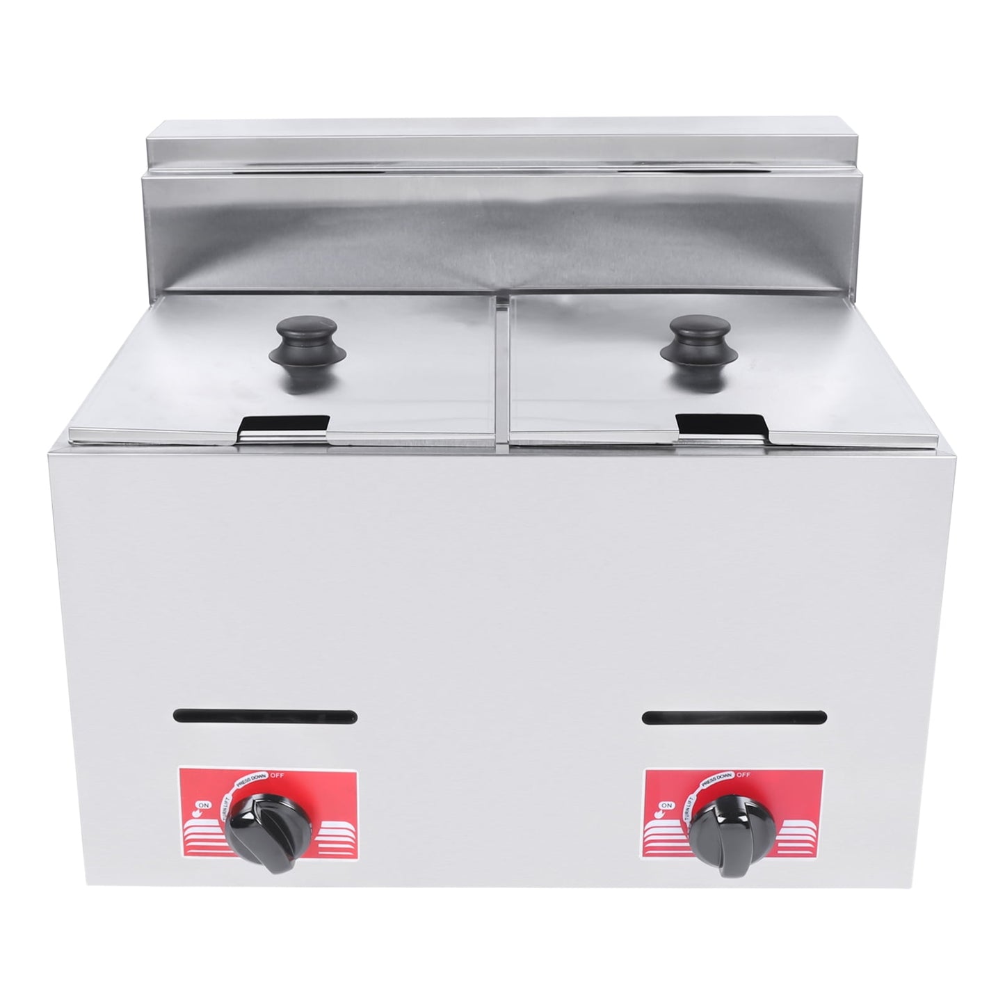 Dwellnix Gas Deep Fryer 2800pa Pressure,&nbsp; 430 Stainless Steel Dual Temperature Control Knobs Easy Installation Anti Scald Baskets Efficient and Environmentally Friendly