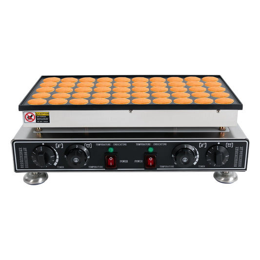 Dwellnix Mini Dutch Pancake Baker Commercial Electric Nonstick Waffle Maker Machine 1800W