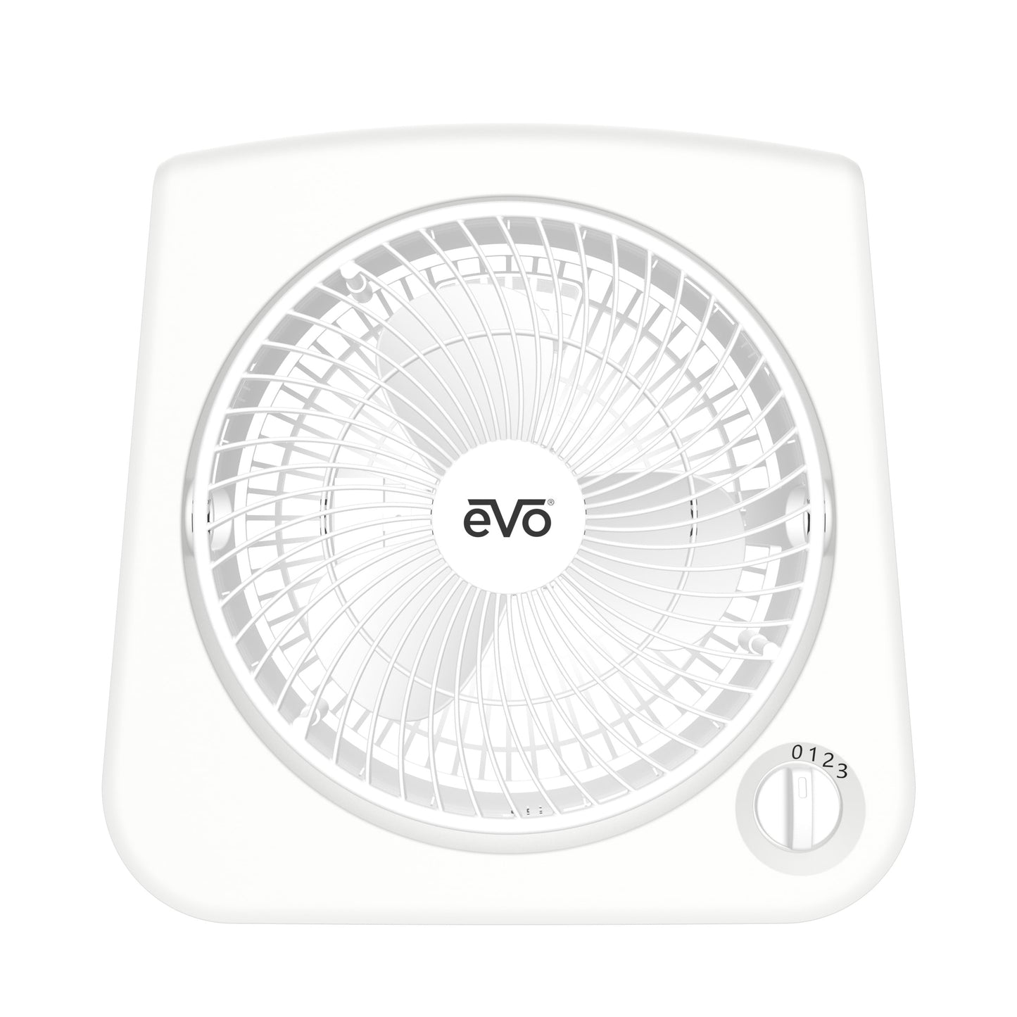EVO Square Desk Fan, White, DF200