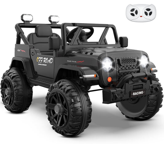 East doll 12V Ride on Car for Toddlers, Kids Electric Car with Remote Control, Bluetooth, Music, 3 Speeds for Kids Gifts, Black