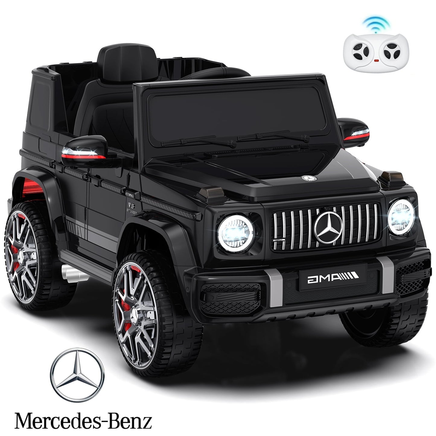 Eastdoll 12V ride on toys for toddlers,Licensed Mercedes-Benz G63 Power ride on kid car with remote controls,electric car for kids,Aged 2-6Y,Black
